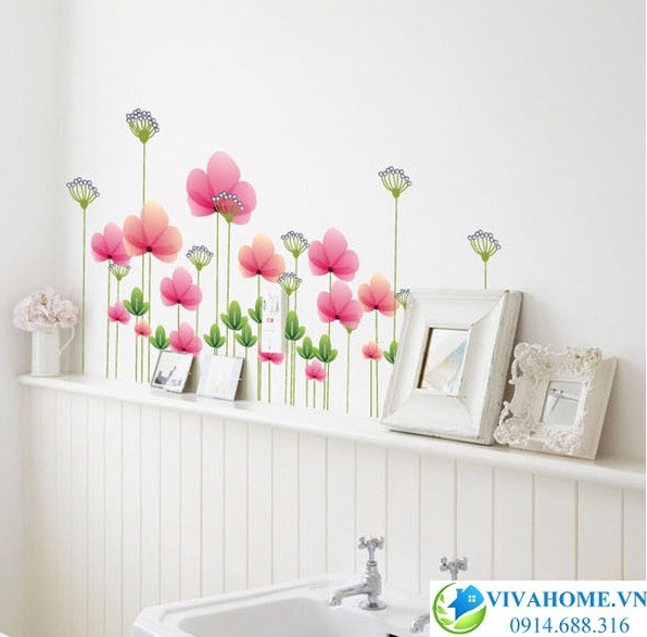 Decal dán tường hoa giai nhân