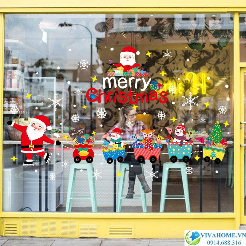 Ông già noel phát quà cho bé