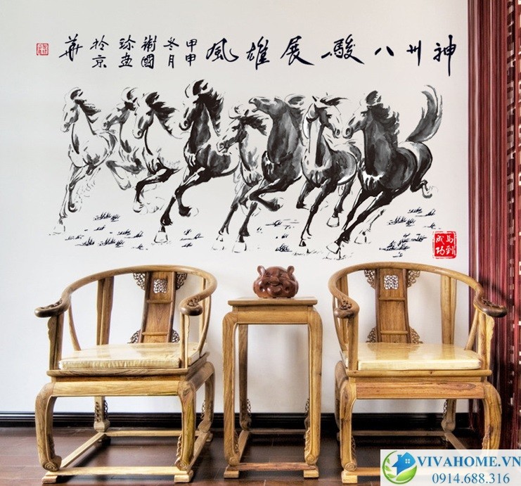 Decal dán tường Mã đáo thành công