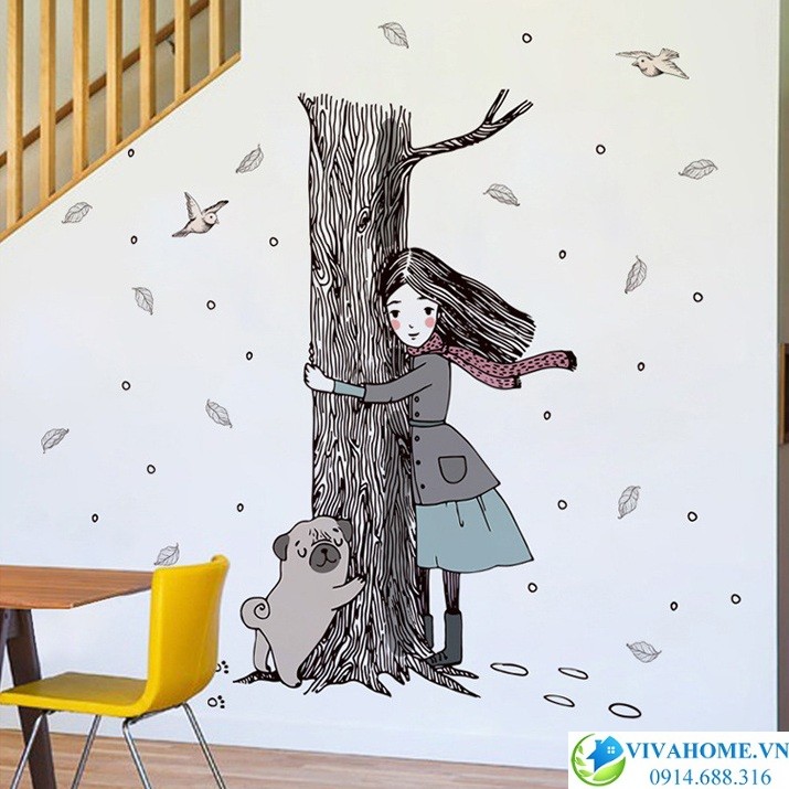 Decal dán tường Gió mùa