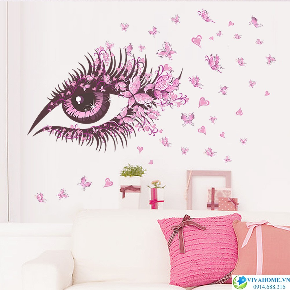 Decal dán tường Đôi mắt