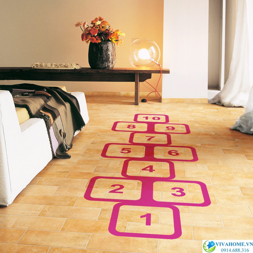 Decal dán sàn Nhảy lò cò ( Nhảy ô)
