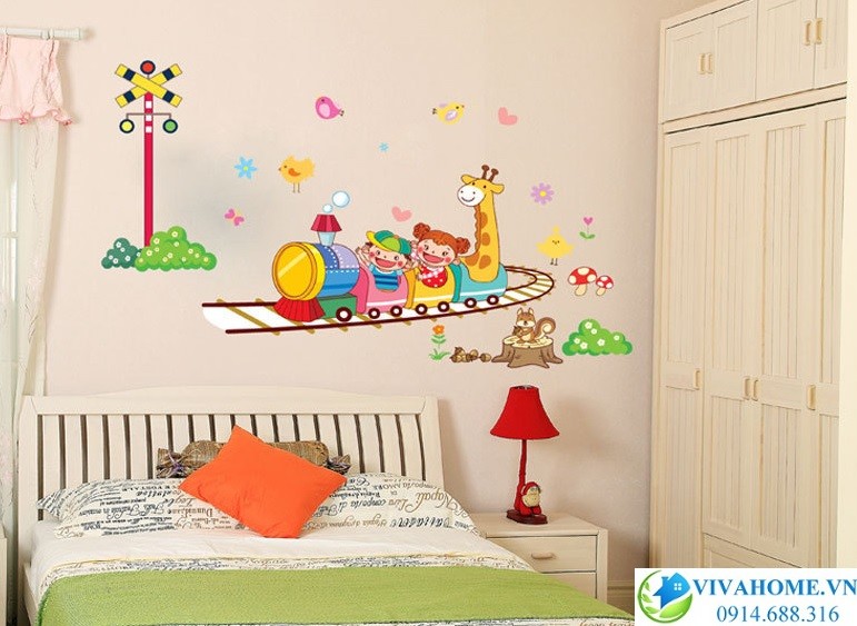 Decal dán tường Tàu lượn