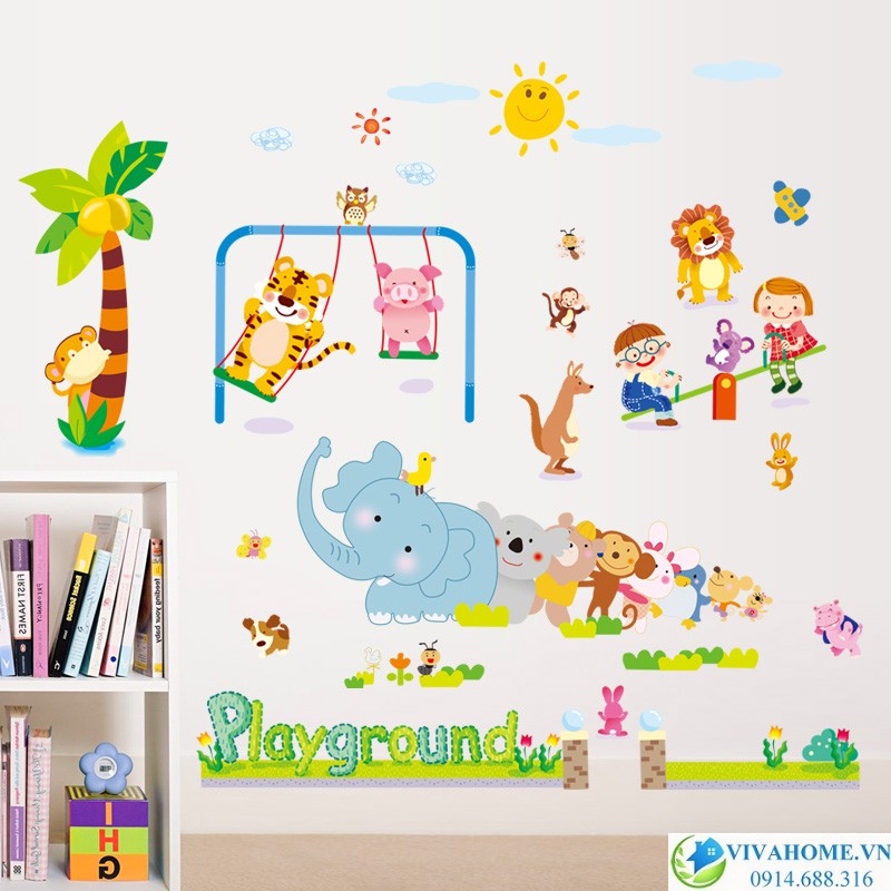 Decal dán tường Giờ ra chơi