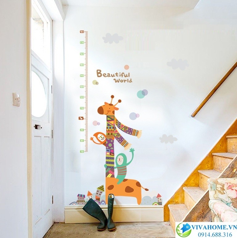 Decal dán tường Huơu ba tư