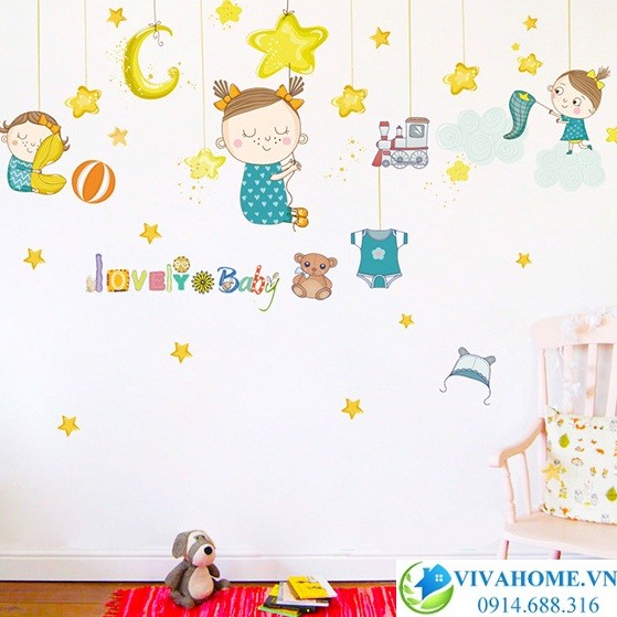 Decal dán tường Lovely Baby