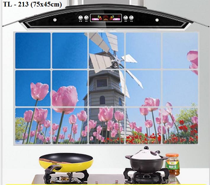Decal dán bếp Cối xay gió