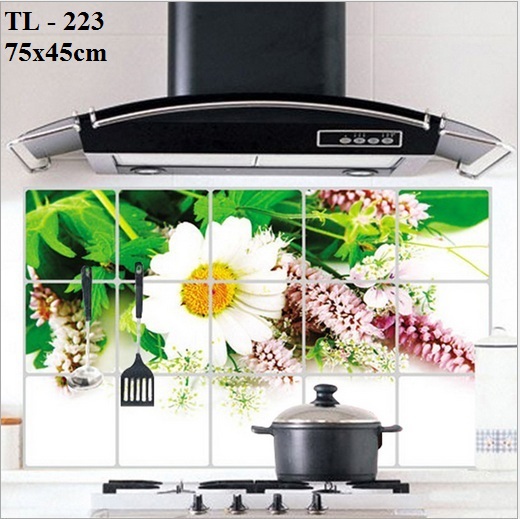 Decal dán bếp Hoa cúc trắng
