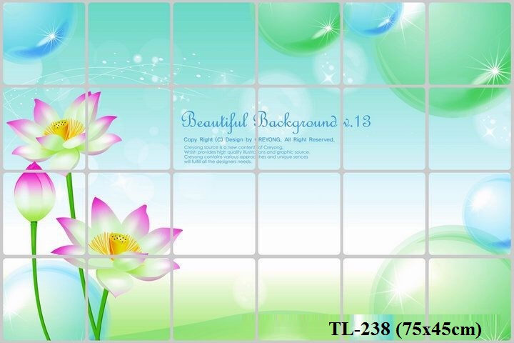 Decal dán bếp Hoa sen