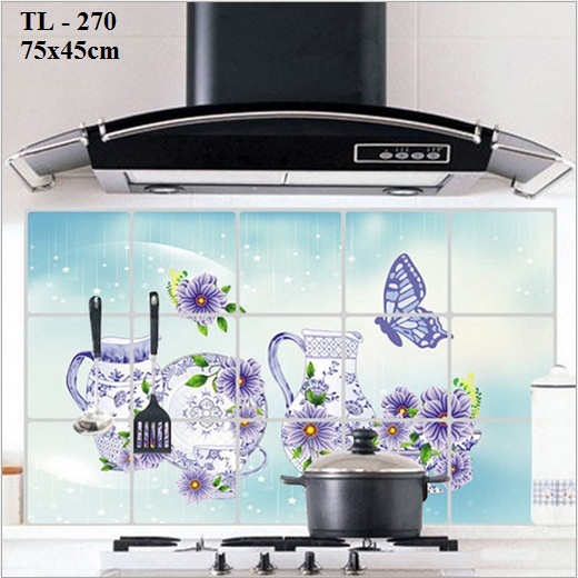 Decal dán bếp Bình pha lê