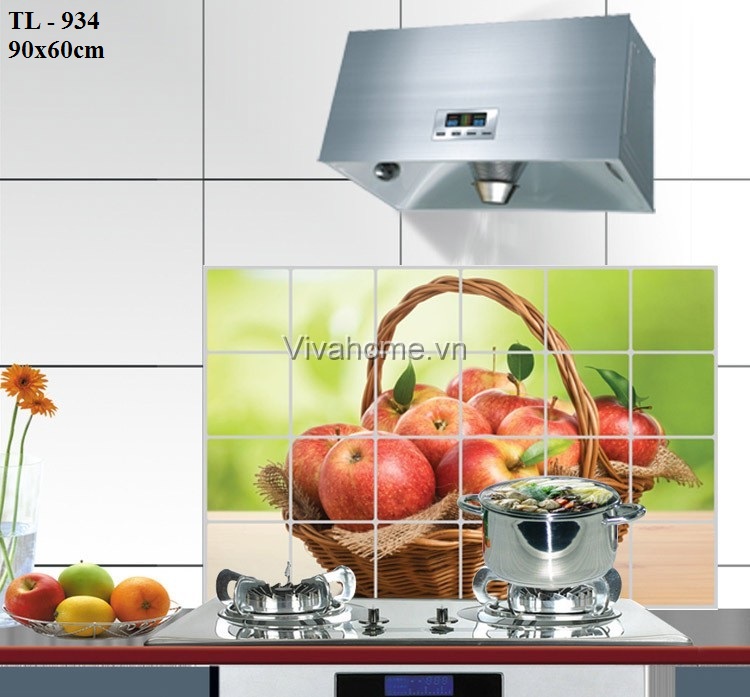 Decal dán bếp Táo đỏ