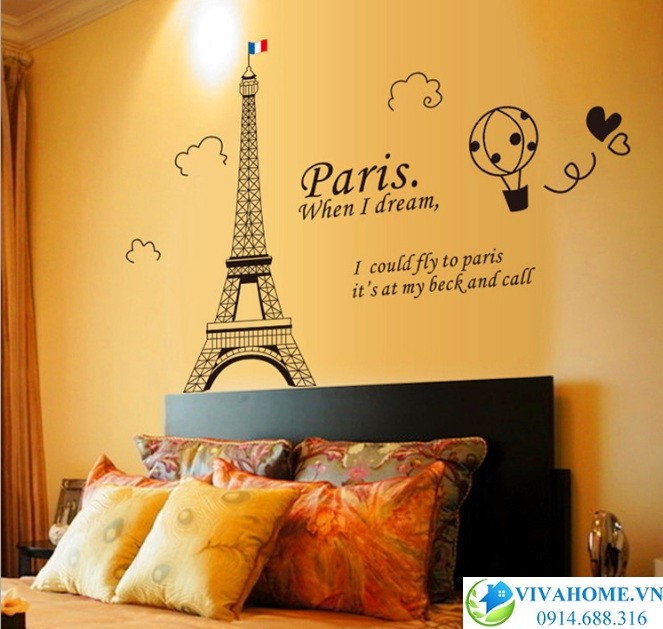 Decal dán tường Giấc mơ Paris