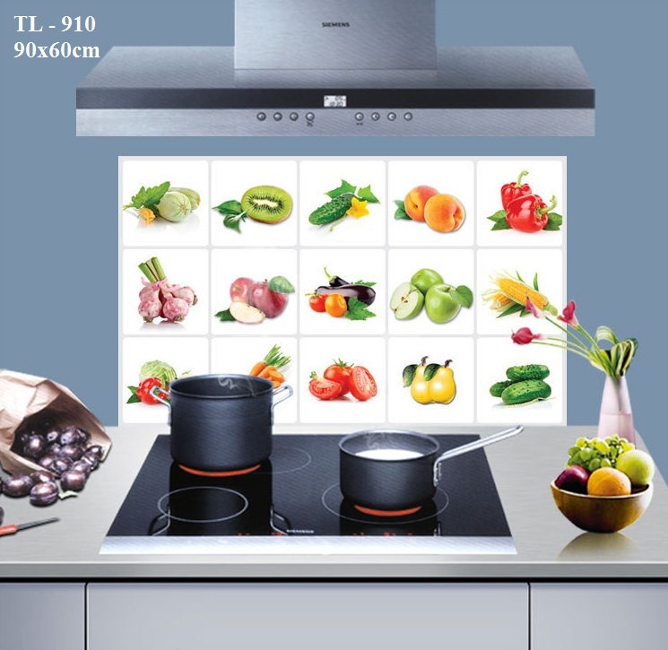 Decal dán bếp Ô Rau củ quả
