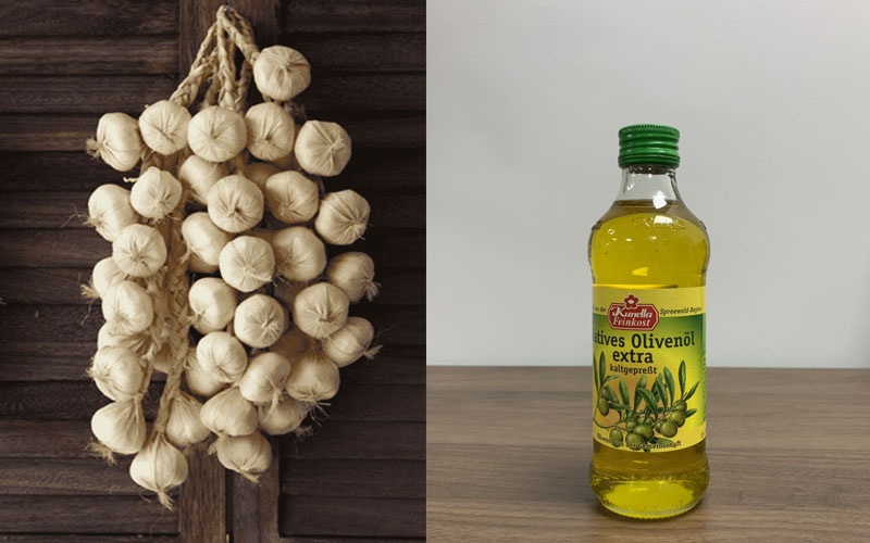 Kích thích mọc tóc bằng tỏi và dầu oliu