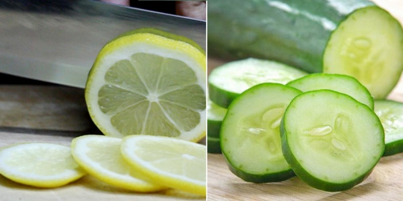 Dùng chanh và dưa leo để dextop da đầu
