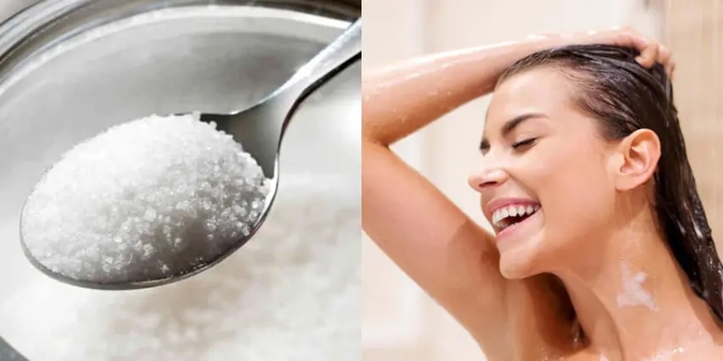 Sử dụng nước muối pha loãng để gội đầu