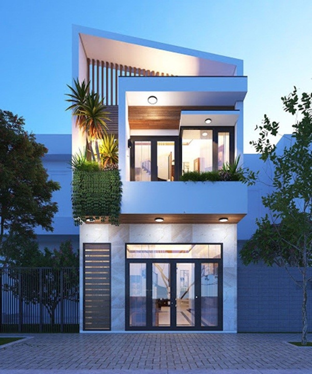 giá xây nhà ống 2 tầng