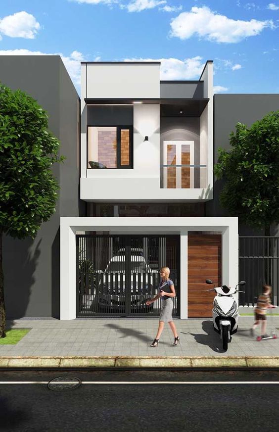 mặt tiền nhà 2 tầng đẹp