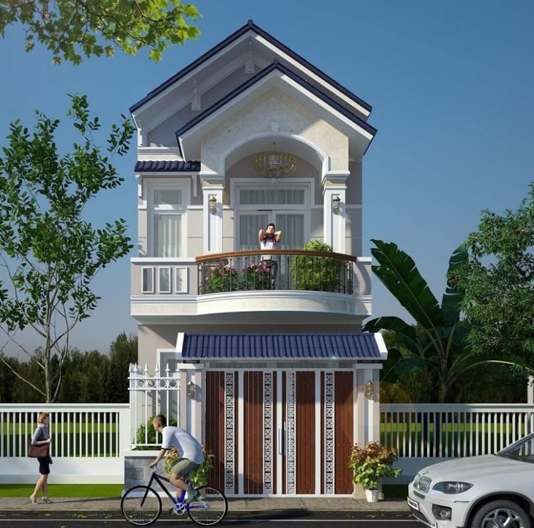 xây nhà ống 2 tầng 1 tỷ