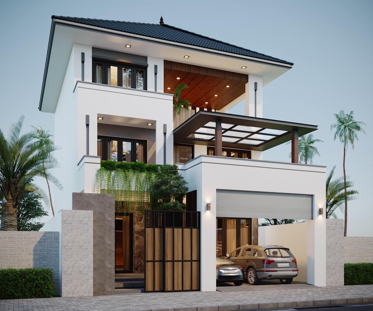 báo giá xây nhà 2 tầng 1 tum