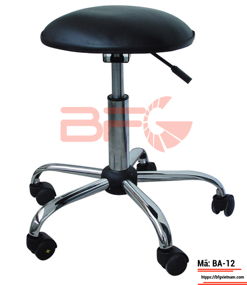 Ghế chống tĩnh điện mặt tròn, lồi, chân có bánh xe
