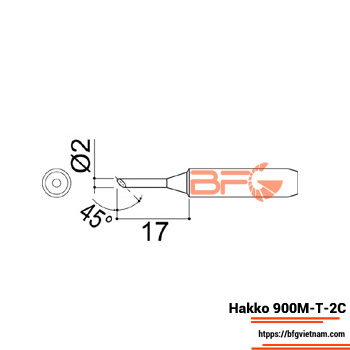 Mũi hàn Hakko 900M-T-2C 