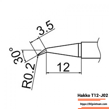 Mũi hàn Hakko T12-J02