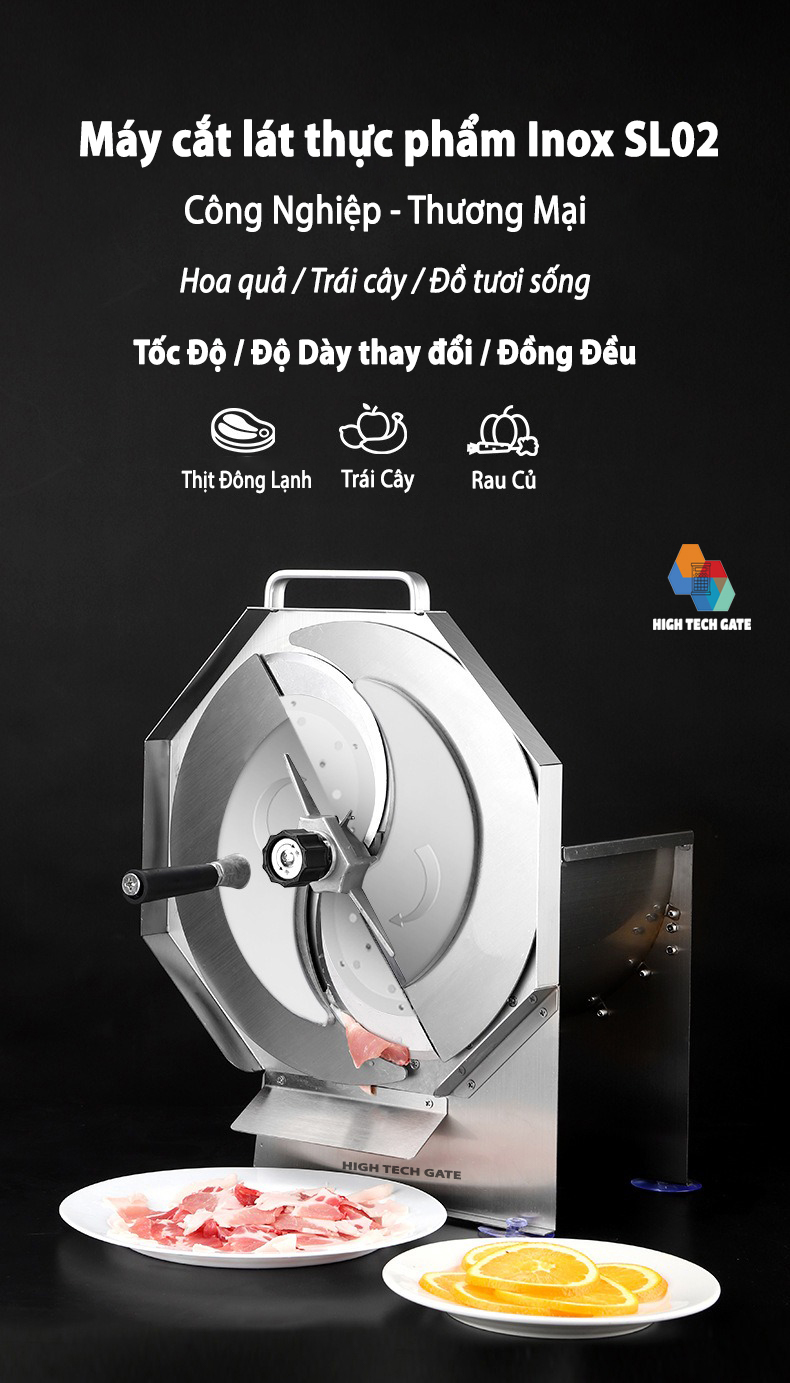 Máy cắt lát hoa quả thực phẩm công nghiệp SL-02