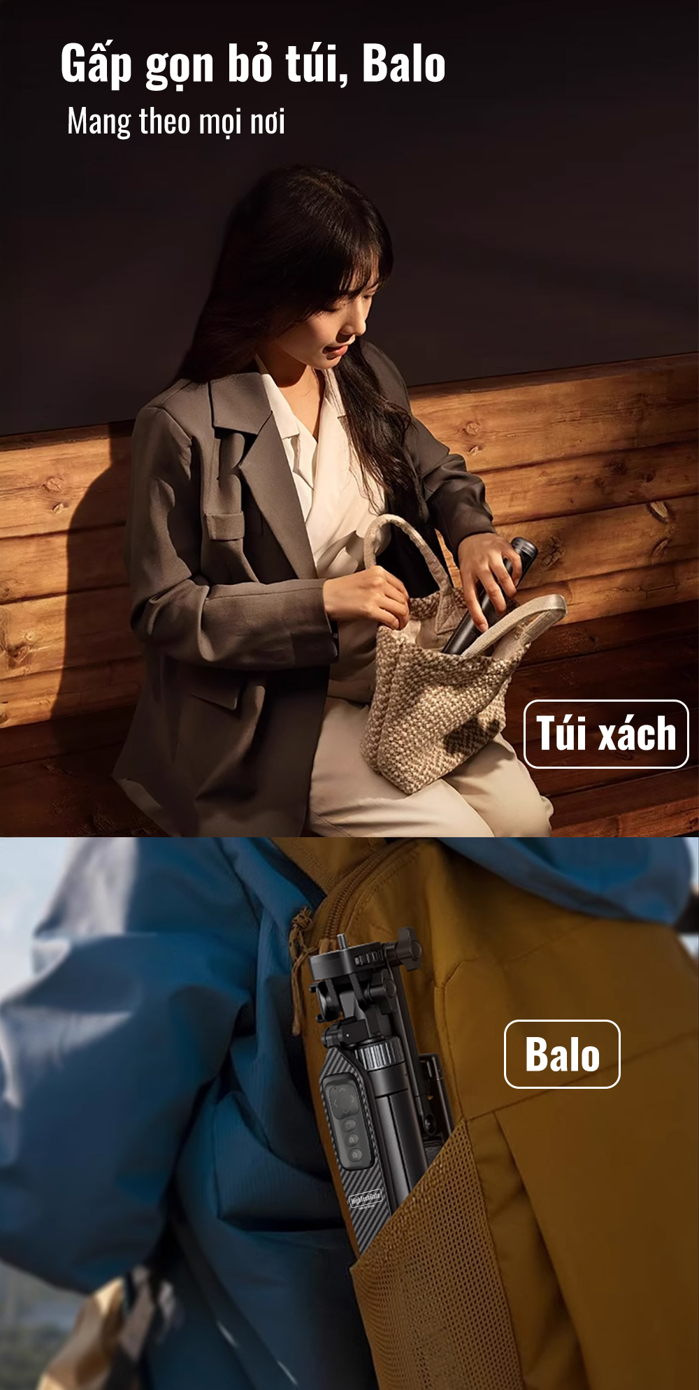 Chân đứng quay video Shinoda, gậy livestream, selfie chụp ảnh chất liệu siêu cứng cáp, tay cầm 360º