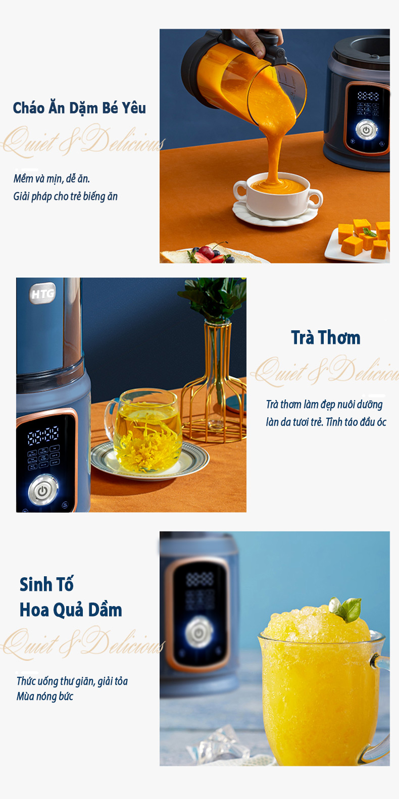 Máy Làm Sữa Hạt CB9250 Chống Ồn Cách Âm, Hút Chân Không, Hẹn Giờ Thông Minh, Xay Nấu 4D Mịn, Chống Dính, Tự Vệ Sinh