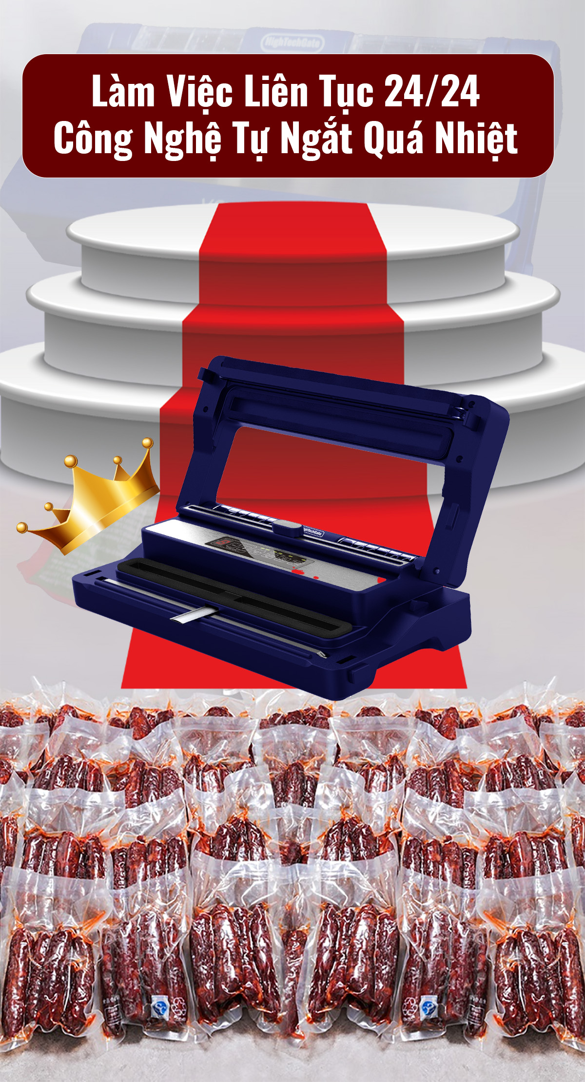 Máy Hút Chân Không VS86 Hút Mọi Loại Túi, 2 Động Cơ, Hàn Thông Minh Hàng