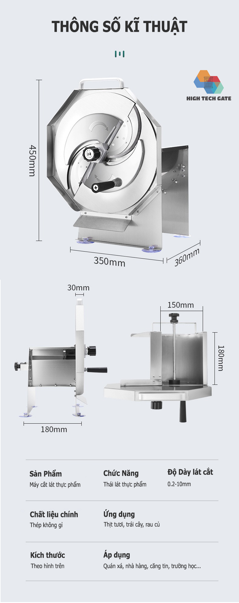 Máy cắt lát hoa quả thực phẩm công nghiệp SL-02
