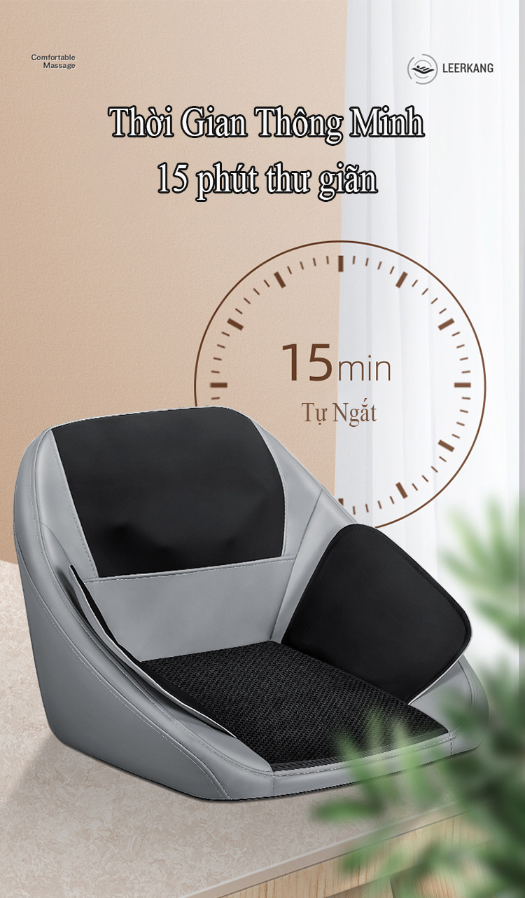 Ghế massage trị liệu Lưng và Mông chất liệu cao cấp có Hồng Ngoại LEK-618H