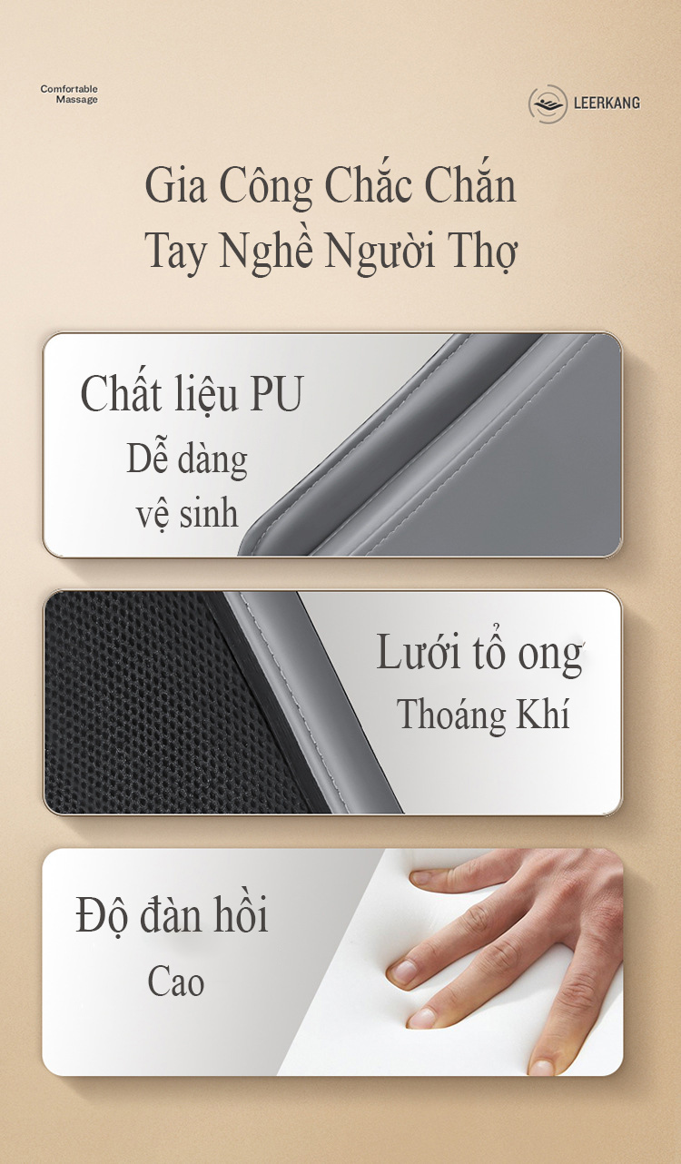 Ghế massage trị liệu Lưng và Mông chất liệu cao cấp có Hồng Ngoại LEK-618H