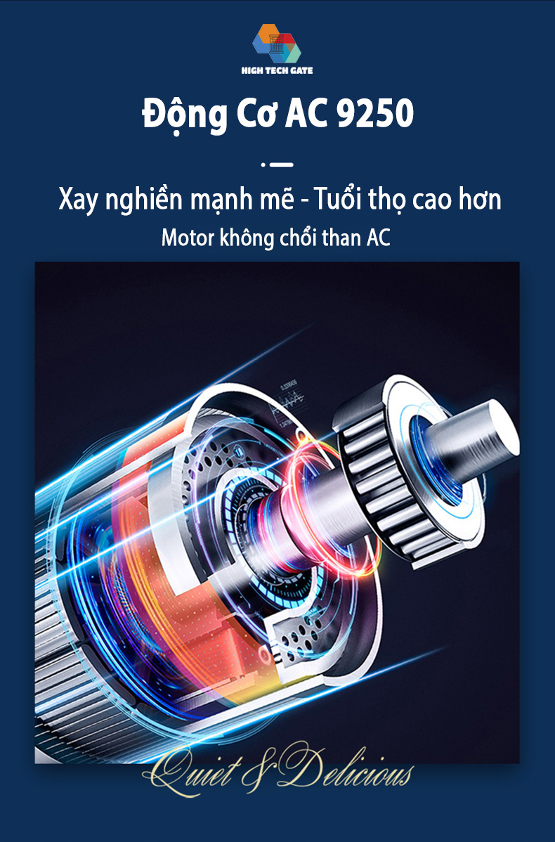 Máy Làm Sữa Hạt CB9250 Chống Ồn Cách Âm, Hút Chân Không, Hẹn Giờ Thông Minh, Xay Nấu 4D Mịn, Chống Dính, Tự Vệ Sinh