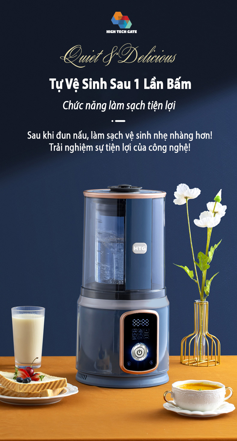 Máy Làm Sữa Hạt CB9250 Chống Ồn Cách Âm, Hút Chân Không, Hẹn Giờ Thông Minh, Xay Nấu 4D Mịn, Chống Dính, Tự Vệ Sinh