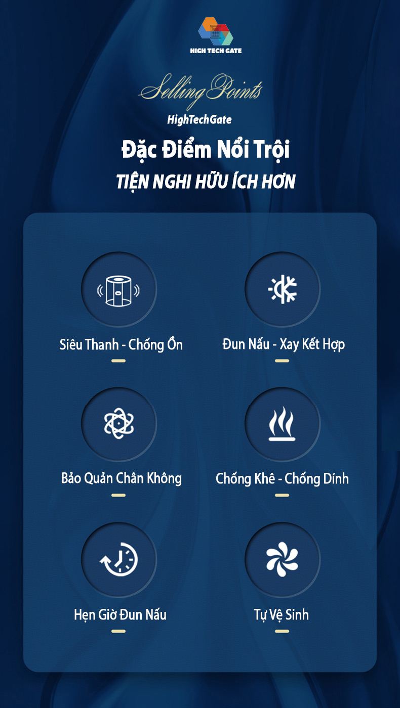 Máy Làm Sữa Hạt CB9250 Chống Ồn Cách Âm, Hút Chân Không, Hẹn Giờ Thông Minh, Xay Nấu 4D Mịn, Chống Dính, Tự Vệ Sinh