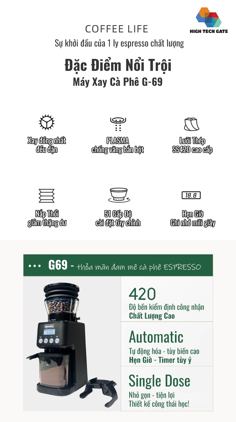 Máy xay cà phê single dose G69