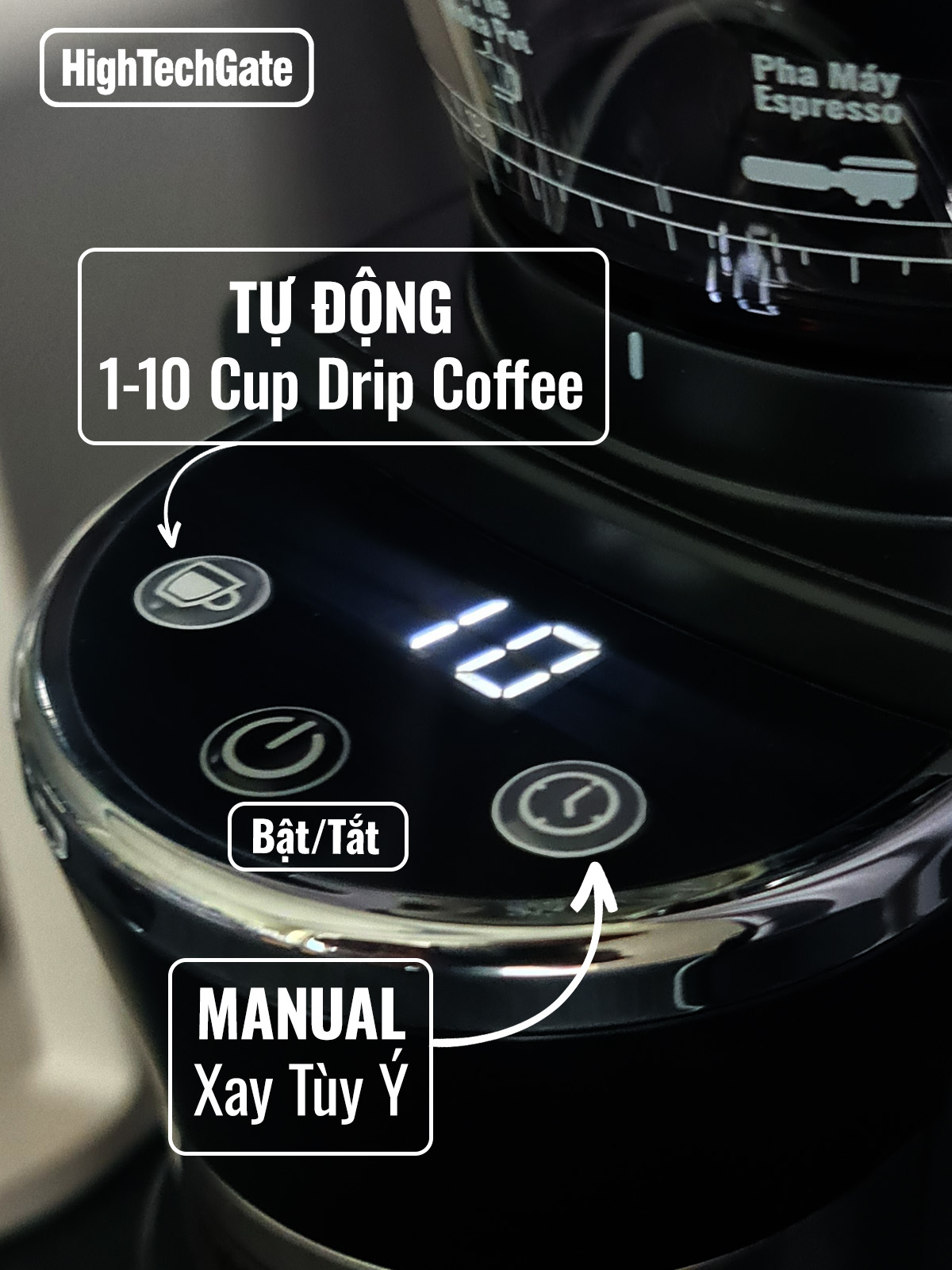 Máy Xay Cà Phê G68 Xay Hạt Cafe Pha Espresso, 34 Cấp Độ Xay Từ Thô Đến Mịn, Để Bàn 3 in 1, Dùng Được Mọi Loại Tay Cầm, Chống Tĩnh Điện Vón Cục