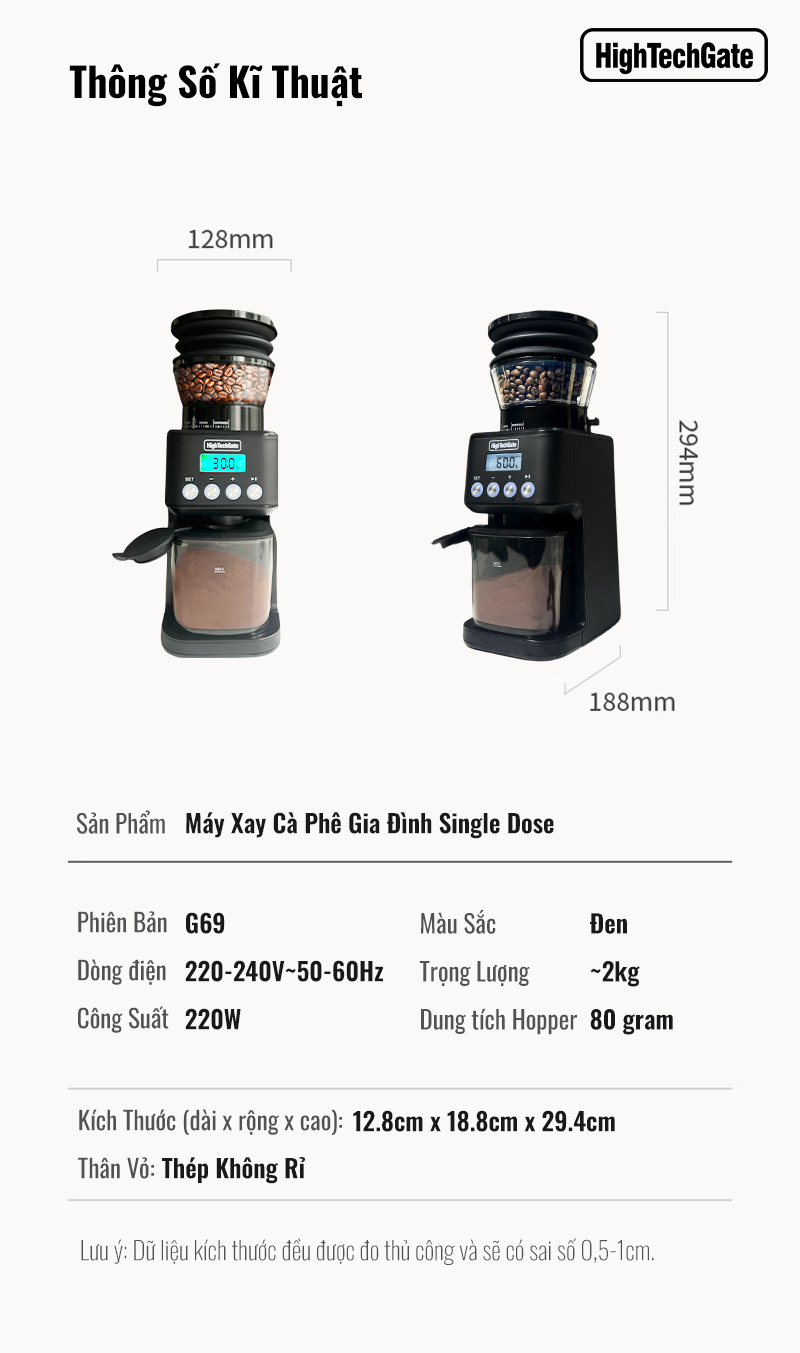 Máy xay cà phê single dose G69