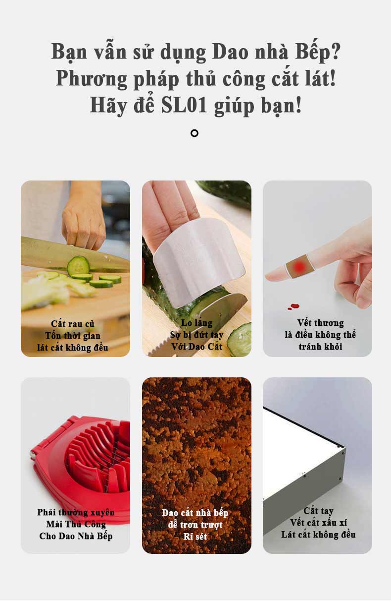 Máy cắt hoa quả trái cây inox Septree SL-01 chính hãng