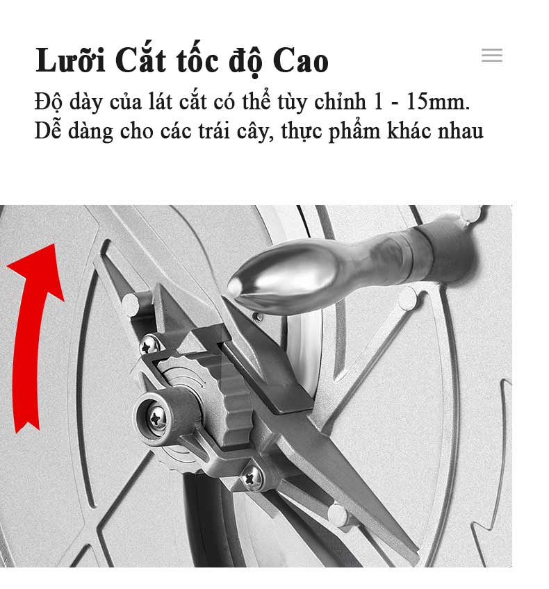 Máy cắt hoa quả trái cây inox Septree SL-01 chính hãng