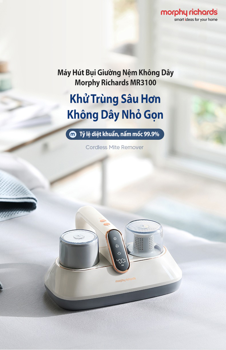 Máy hút bụi giường nệm không dây Morphy Richards MR3100