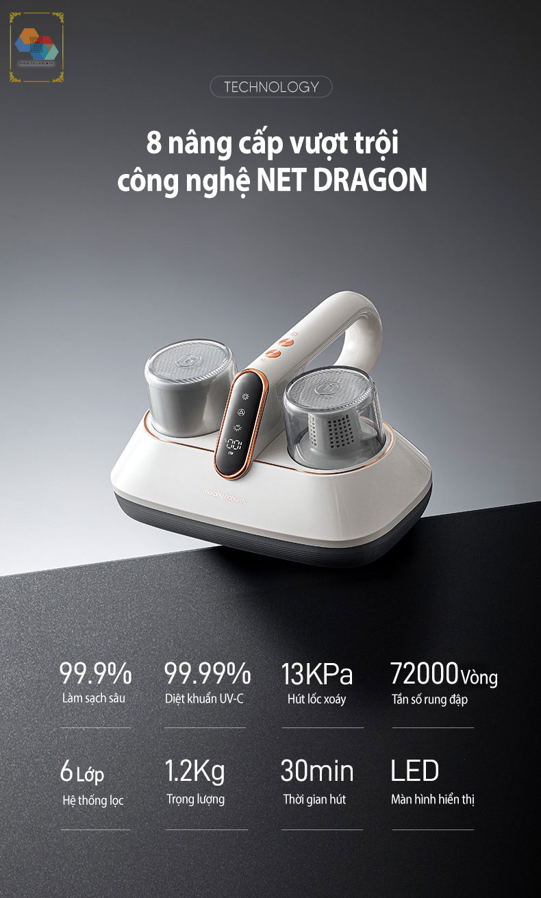 Máy hút bụi giường nệm không dây Morphy Richards MR3100