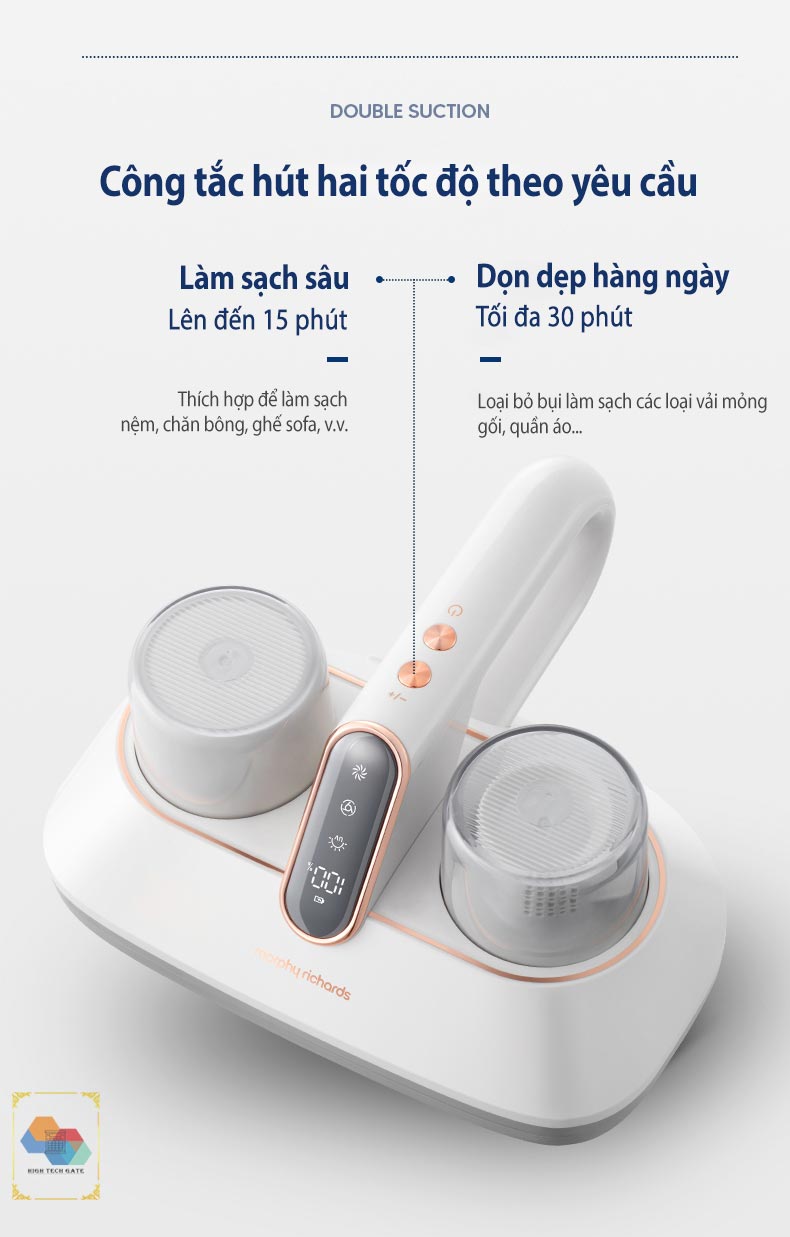 Máy hút bụi giường nệm không dây Morphy Richards MR3100