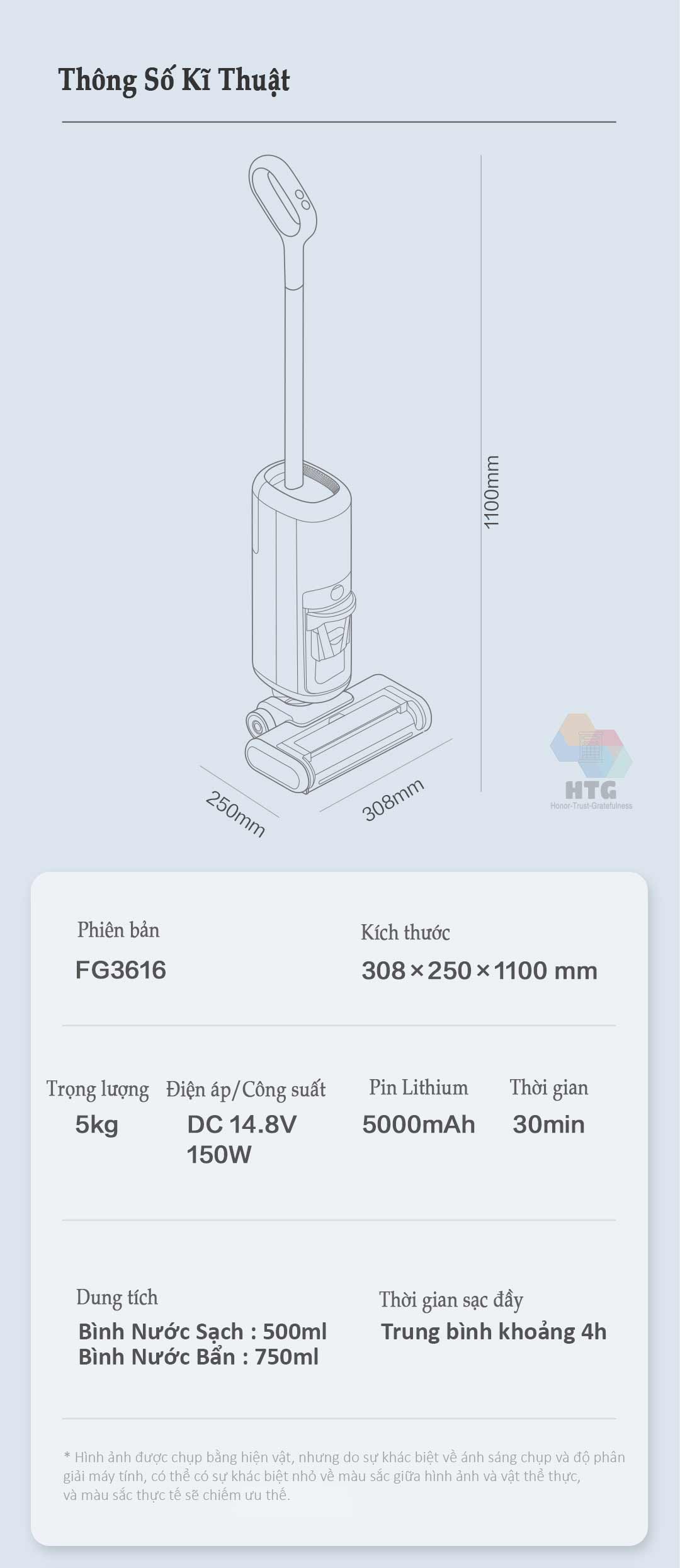 Máy lau nhà hút bụi Sawadaki FG3616 công nghệ mới 3 in 1, tự động giặt giẻ 4s, nâng cấp hút 15000Pa