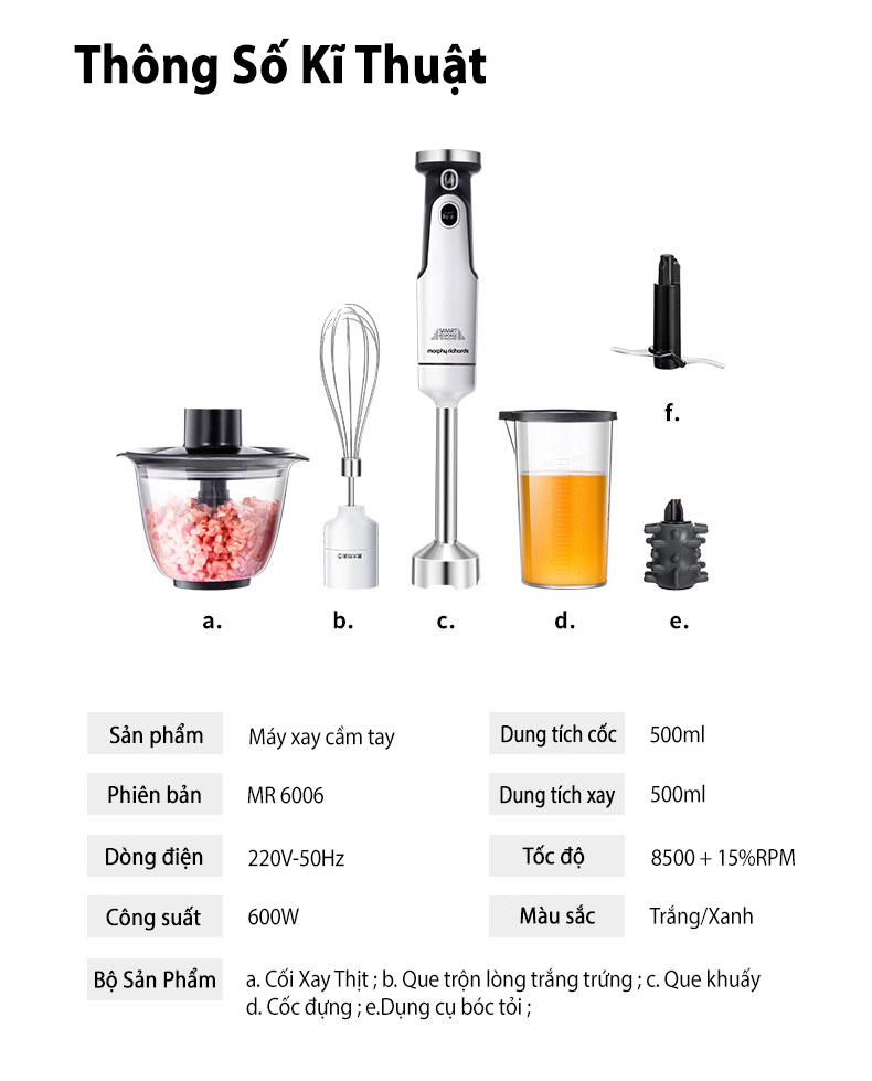 Máy xay cầm tay Morphy Richards 4 trong 1