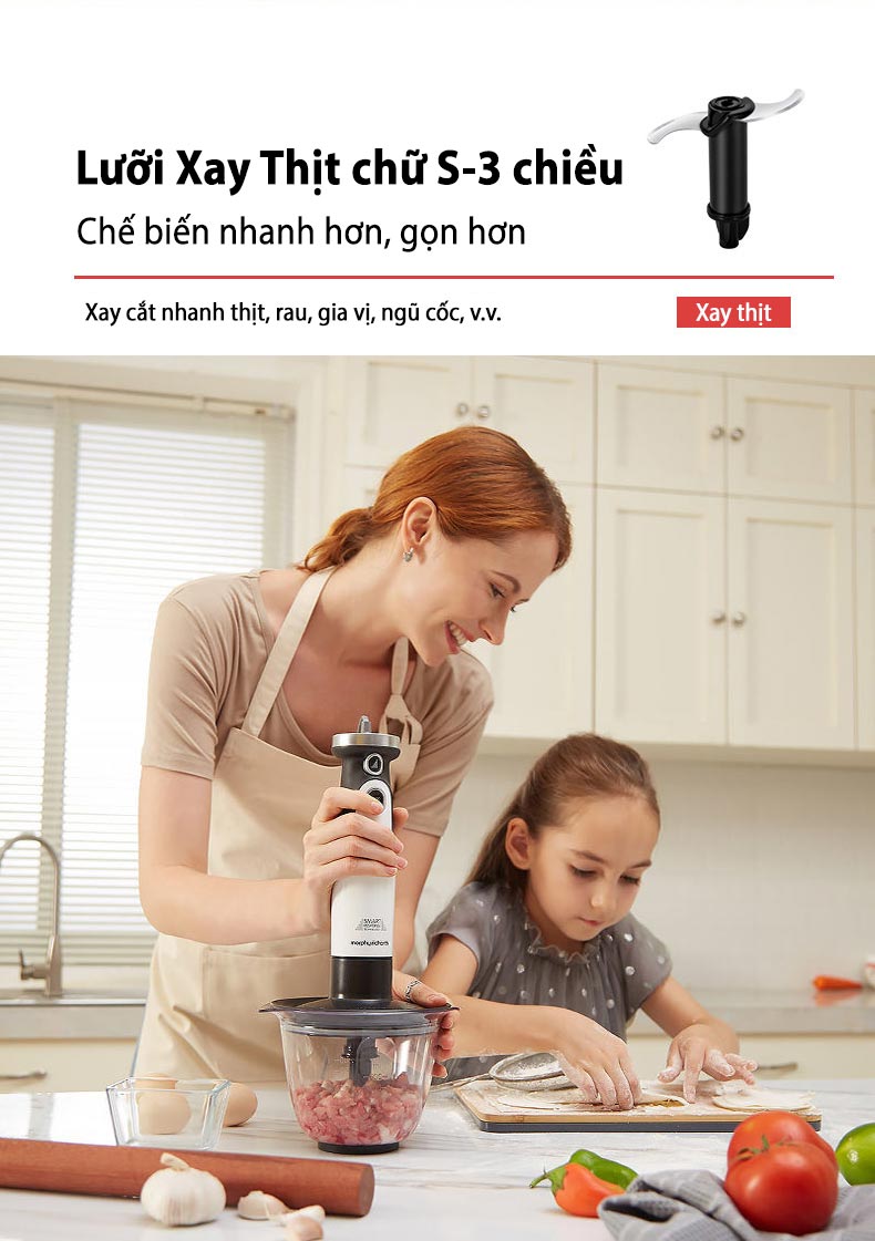 Máy xay cầm tay Morphy Richards 4 trong 1