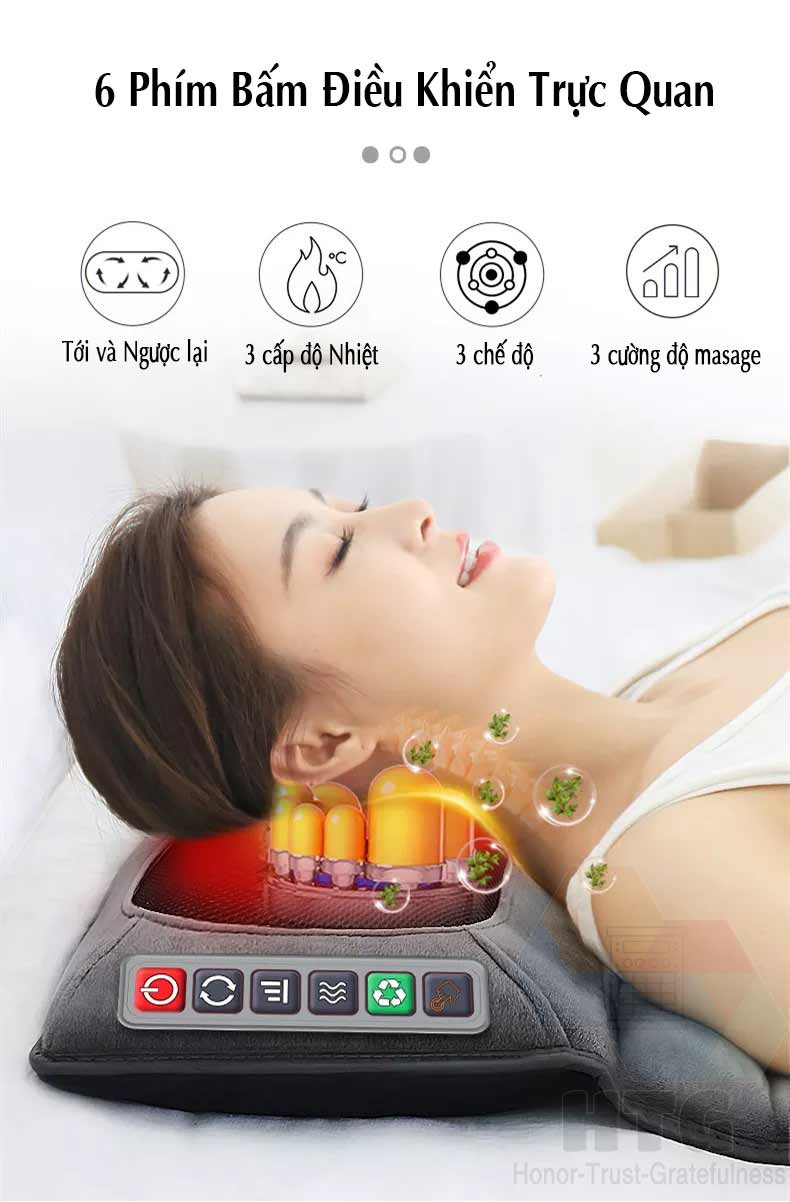 Nệm massage toàn thân Leerkang LEK918F Hàng Chính Hãng