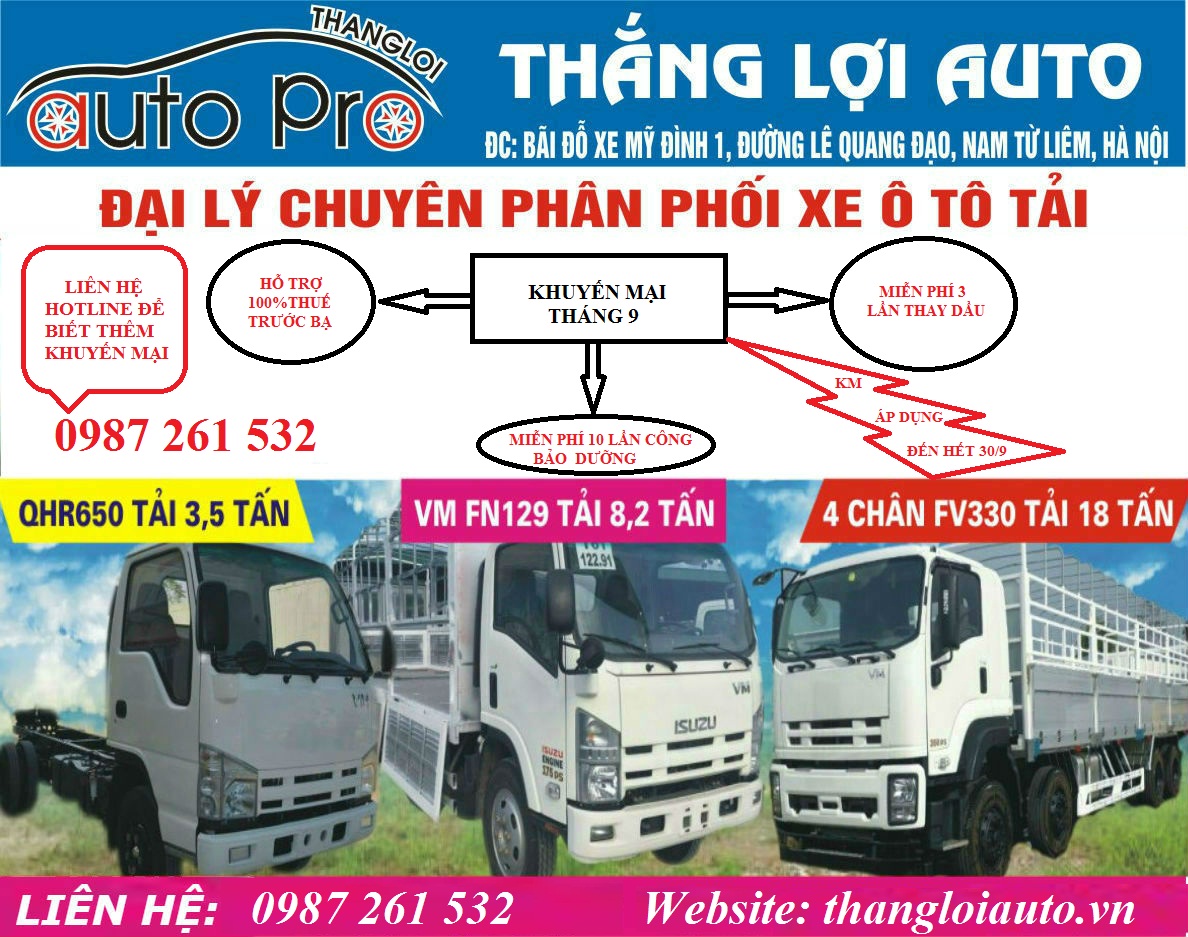 MUA XE ISUZU VM THÁNG 9 NHẬN NGAY NHIỀU CHƯƠNG TRÌNH HẤP DẪN